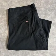 ア*ン様 ディッキーズ 黒 ワークパンツ W40 L30 オーバーサイズ 極太