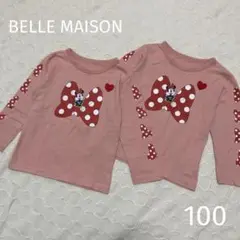 【BELLE MAISON】長袖カットソー 100 ミニーちゃん