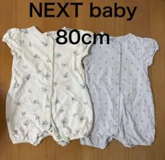 NEXT baby ロンパース 2点セット 80cm 半袖　花柄のサムネイル