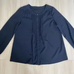 あお子様専用　ミッシェルクラン　ネイビー 長袖シャツ プリーツ付き