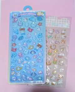 【正規品】inamazy 3D シール　海の生き物　ねこ　うさぎ　立体　ぷっくり