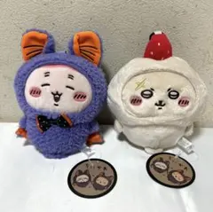 ちいかわ　ハロウィンがまぐちポーチ カニちゃん 古本屋　ラッコ　2点セット