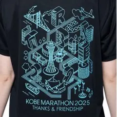 神戸マラソン2025リミテッドTシャツ Performance Black XL