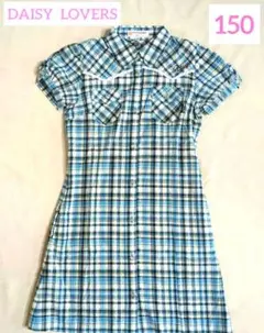 【美品】デイジーラヴァーズ ワンピース 150 青系 ペチコート付のサムネイル
