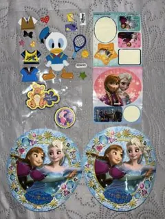 ディズニーキャラクターシールセット　アナ雪　ドナルド　ピグレット　ティガー