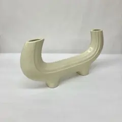 大宮陶苑 橘 モダンフラワーベース 月形 花器 陶器 変形 茶道 - メルカリ
