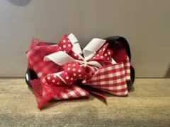 赤黒白　リボン　ヘアアクセサリー