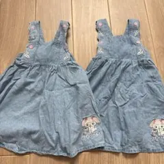 My Melody デニムジャンバースカート 2着セット