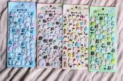 可愛い オバケーヌ　ぷくぷくシール 4枚セット