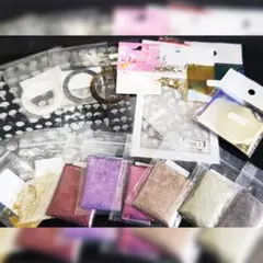 ネイル、レジン用素材　オーロラフィルム　グリッター　クラゲ　25点セット