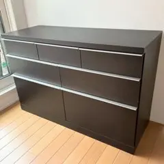 中古 パモウナ キッチンカウンター 幅120 CW-120W ウォールナット