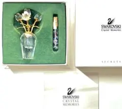 【未使用品】Swarovski スワロフスキー 5本の薔薇とビーズ クリスタル