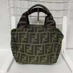 Fendi ロゴパターン ハンドバッグ オリーブグリーン