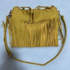 【即購入OK】 BAYFLOWのフリンジ付きイエローバッグ