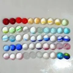 琉球ガラス ドロップス ナギット 50粒 約5～7㎜ カラフル 虹色 ４
