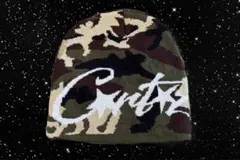 新品 ビーニー ニット帽 帽子 ストリート y2k グランジ 海外 迷彩