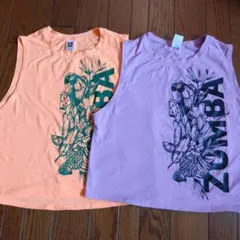 ZUMBA タンクトップ 2枚セット オレンジ ピンク