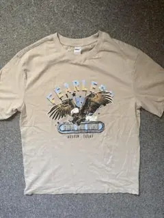 anko Tシャツ FEARLESS イーグルプリント ベージュ