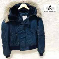 【極美品‼️】80s~90s alpha industries n2-b ネイビー Alpha Industries ALPHA アルファ デッドストック MADE IN USA N