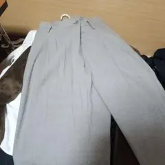 【EMMA JAMES】グレー スラックス プリーツ入り