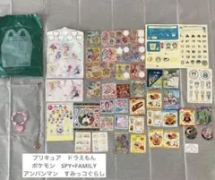 キャラクターシール　プリキュアすみっコぐらしポケモンアンパンマンスパイファミリー