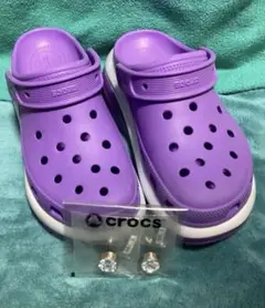 クロックス メガクラッシュ パープル23cm ビジュージビッツ2個付きのサムネイル