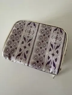 Francfranc フランフラン　パープル系 ペイズリー柄 ビニールポーチ