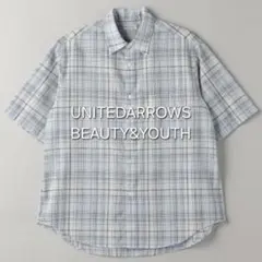 【最終値下げ・美品】BEAUTY&YOUTH スラブチェック フォルムシャツ