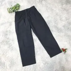 【GLOBAL WORK】(S) カジュアルパンツ テーパード アンクル丈 黒色