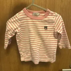 DOUBLE.B 70サイズ ストライプロンT