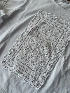 サマンサモスモス パーツレース貼りカットソー