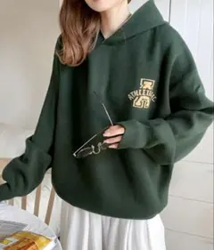 classicalelf ニットパーカー　グリーン