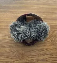ファー耳あて・イヤーマフ グレーとマルチカラー