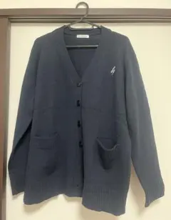 BLACK QUEEN Vネックニットカーディガン　ネイビー