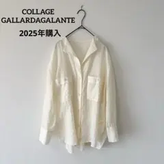 コラージュガリャルダガランテ　ヴィンテージライクラペルカラーシアーシャツ　春夏