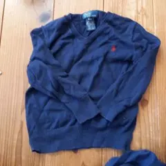 Polo by Ralph Lauren ネイビー Vネックセーター 8/7