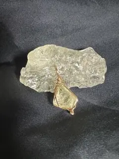 シトリン原石　ペンダントトップセット