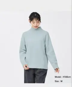 パフィータッチオーバーサイズハイネックチュニック(長袖) ユニクロ　GU