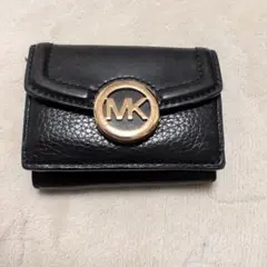 【破れあり】Michael Kors 黒 三つ折り財布