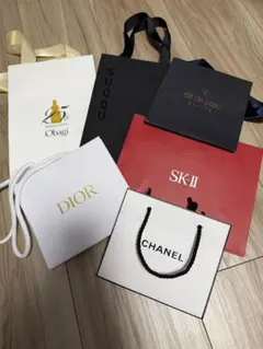 デパコス ショップ袋まとめ売り CHANEL Dior SK-II クレドポー他
