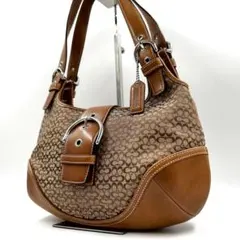 美品 COACH 104 ショルダーバッグ ソーホー 肩掛け シグネチャー