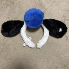 耳付き青い帽子