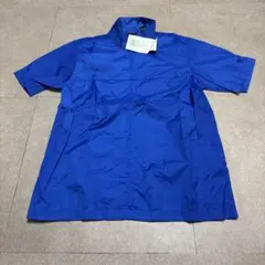Mossimo モッシモ　半袖シャツ　ジップアップ　ナイロン　青　新品　Mのサムネイル