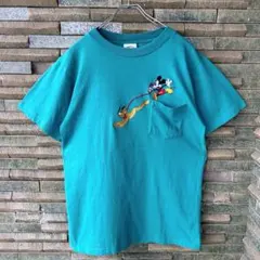 古着 90s OLD Disney ヴィンテージ 刺繍 キャラクター Tシャツ