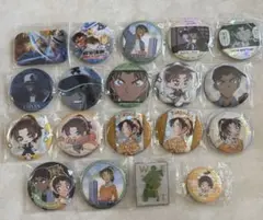 名探偵コナン 服部平次 遠山和葉 トレーディング缶バッジ スクエア まとめ売り