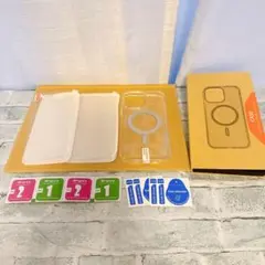 J iPhone14ProMax ケース クリア　強化ガラス　2枚