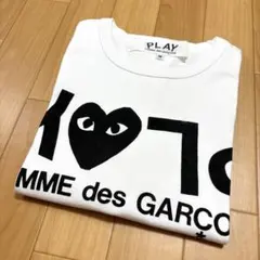 【新タグ】PLAY コムデギャルソン Tシャツ ホワイト M 半袖 2024年