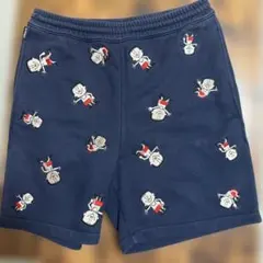 adidas オリジナルス 刺繍 ハーフパンツ ネイビー Lのサムネイル