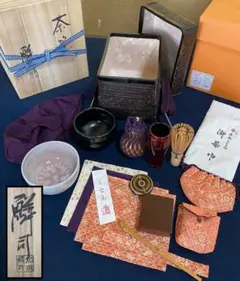 《レ》茶道具 御所籠 和田鱗司 お茶道具 古帛紗 仕覆 共箱 260630F6のサムネイル