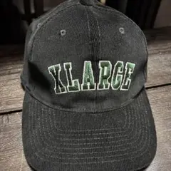 XLARGE コーディロイ　ブラック キャップ